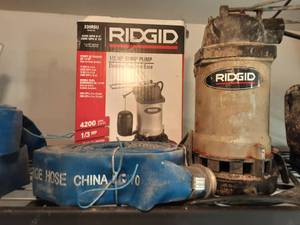 Ridgid 13 Hp Sump Pump With Discharge Hose