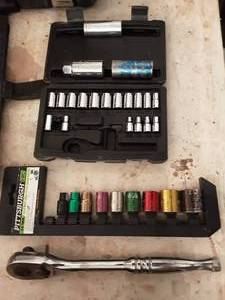 Ratchet Wrench & Assorted Sockets