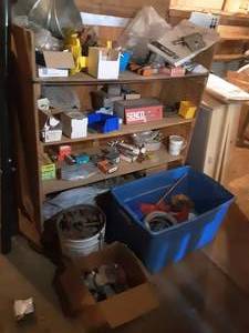 Rolling shelf With Contents