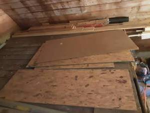 Assorted Building Materials Plywood, 2x10, 2x12