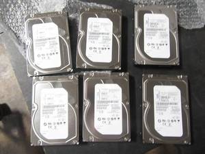 lot 63 image: Lot of 6 IBM 2TB Hard Drives