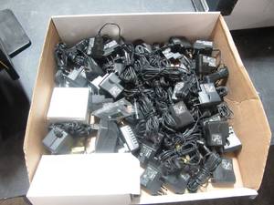 lot 73 image: Large Box of Plantronics chargers
