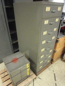 lot 414 image: REMINGTON RAND FILE CABINET, STORAGE CABINET