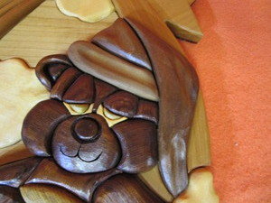 Teddy Bear Clock 18x15
