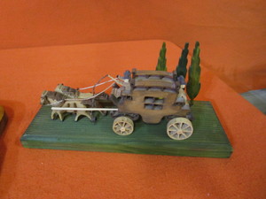 Stagecoach & Mountain Lake Scene