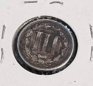 1865 US THREE CENT NICKEL