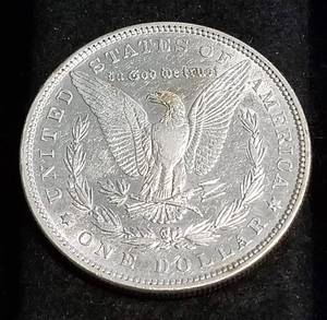 1879 MORGAN SILVER DOLLAR AU DETAILS CLEANED