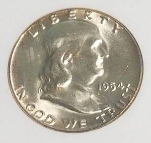 1954 FRANKLIN HALF DOLLAR BU