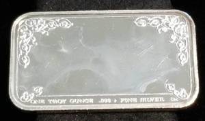 1 TROY OZ. .999 FINE SILVER BAR HAPPY ANNIVERSARY