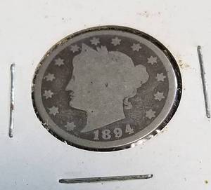 3 LIBERTY NICKELS 1894 1896 1912-D