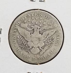 1915-S BARBER SILVER HALF DOLLAR
