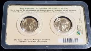2007 GEORGE WASHINGTON 2 COIN PRESIDENTIAL DOLLAR SET