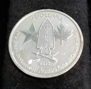 2015 CANADA $2 SPECIAL FORCES 12 OZ .9999 FINE SILVER
