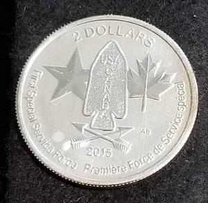2015 CANADA $2 SPECIAL FORCES 12 OZ .9999 FINE SILVER