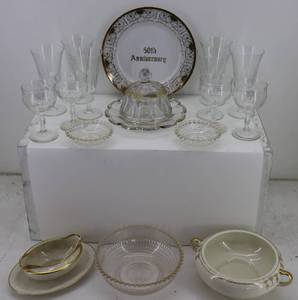Gold Trimmed Glassware