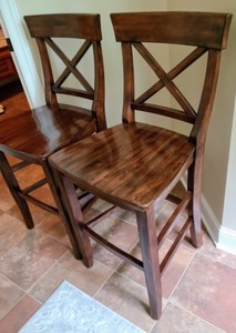 lot 18 image: Pair of Pottery Barn Counter Height Stools