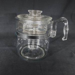 lot 16 image: Vintage Pyrex Vintage Flameware 9 Cup Glass Percolator Coffee Pot No. 7759 H