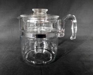 lot 17 image: Vintage Pyrex Vintage Flameware 9 Cup Glass Percolator Coffee Pot No. 7759 H