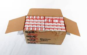 lot 44 image: Lot of 100 RCA 6GH8A New Open Box Electron Tubes