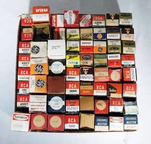 lot 41 image: Lot of 62 Vintage Vacuum Tubes