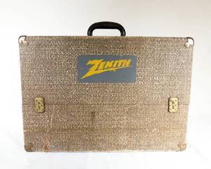 lot 35 image: Vintage Wood Zenith Service Repairmans Case by Argos Product Co.