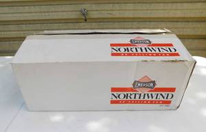 lot 85 image: Emerson Northwind 52 inch Antique Brass Ceiling Fan New in Box