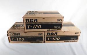 lot 78 image: Lot of 30 New in Box RCA T-120 VHS Vide0 Cassettes