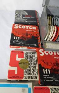 lot 81 image: Lot of 2 Vintage Logan De Luxe Movie Reel Chest and Recordings