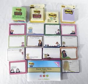 lot 147 image: Lot of 14 Post It Notes and 14 Murphys Law Self Stick Removable Notes