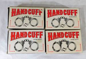 lot 106 image: Lot of 4 Handcuffs with Keys