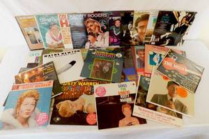 lot 123 image: Lot of 34 Vintage Record Albums including Tom Jones and Wayne Newton and Bobby Vinton and more