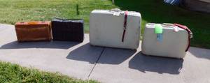 lot 168 image: Lot of 4 Vintage Suitcases including American Tourister Tri Taper