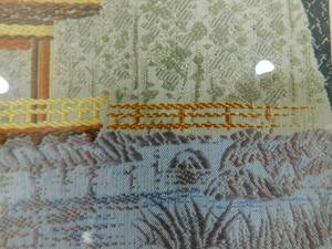 lot 49 image: Framed Asian Temple Print on Fabric