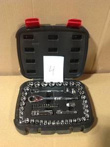 lot 4 image: Husky 55 Piece 14 & 38 Drive Pass Through Mechanics Tool Set in good condition
