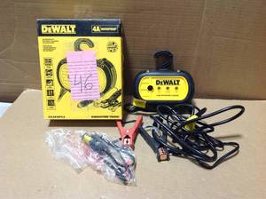 lot 46 image: DEWALT 4 Amp Professional Waterproof Battery Charger in good condition