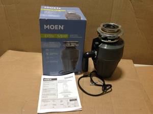 lot 63 image: MOEN Prep Series 12 HP Continuous Feed Garbage Disposal with Sound Reduction and Universal Mount in good condition