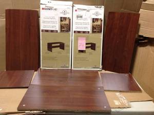 lot 74 image: Impressions 11.61 in. x 24 in. Dark Cherry Laminate Horizontal Shelf Organizer in good condition