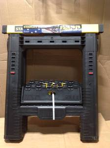 lot 77 image: Stanley 32 in. 2-Way Adjustable Folding Sawhorse (2-Pack) in good condition