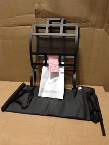 lot 79 image: Pleasant Hearth 1.4 ft. Decorative Firewood Rack with Removable Canvas Tote in good condition