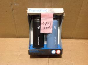 lot 92 image: Thermoflask Easy Carry Loop Spout Lid 24 Oz (2 Pack) (blue- Black) in good condition