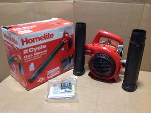 lot 96 image: Homelite 150 MPH 400 CFM 2-Cycle Handheld Gas Leaf Blower in good condition