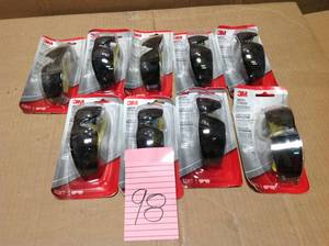 lot 98 image: LOT WITH 3M SecureFit 400 BlackNeon Green with Clear Anti-Fog Lenses Safety Glasses in good condition