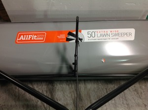 lot 105 image: AllFitHD 50 in. 26 cu. ft. Lawn Sweeper in good conditions