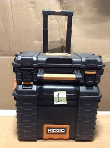 lot 1 image: RIDGID 22 in. Pro Gear Cart Tool Box in Black