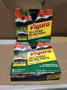 lot 29 image: Vigoro 20 ft. x 2.25 in. Black Scalloped Polyethylene No-Dig Edging
