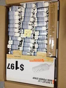 lot 31 image: 3-Outlet Mini Power Strip with 1.5 ft. Cord  108 PK
