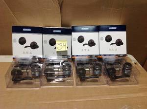 lot 34 image: Schlage Aged Bronze Single Cylinder Deadbolt with Sacramento Entry Door Lever Combo Pack