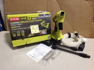 lot 39 image: RYOBI ONE 18-Volt 320 PSI 0.8 GPM Cold Water Cordless Power Cleaner (Tool Only)