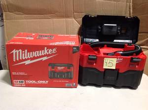 lot 45 image: Milwaukee M18 18-Volt 2 Gal. Lithium-Ion Cordless WetDry Vacuum (Tool-Only)