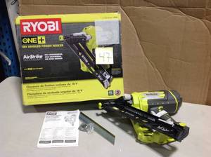 lot 47 image: 18-Volt ONE Lithium-Ion Cordless AirStrike 15-Gauge Angled Finish Nailer (Tool Only)